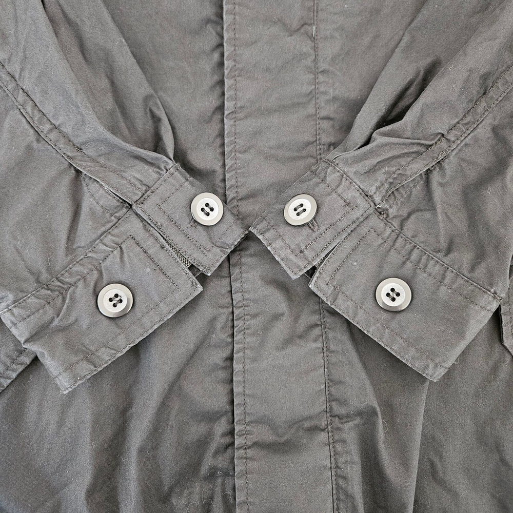 Kut From The Kloth Small Light Button Up Jacket Bat Wing Draw Cord Waist Black - Picture 13 of 16